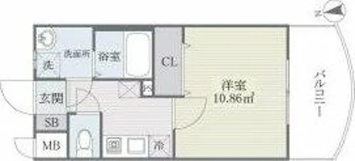S-FORT姪浜【9階】の間取り