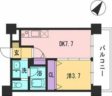コンダクト福岡東【10階】の間取り