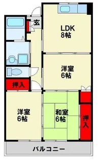 サンフル永犬丸B【101号室】の間取り