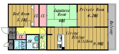 グリーンヒル・あかしあ【2階】の間取り