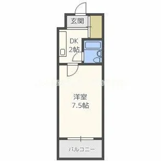ハイツ丸利【1階】の間取り