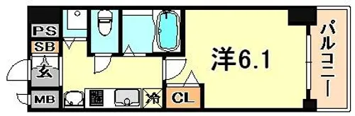 ララプレイス三宮東アスヴェル【10階】の間取り