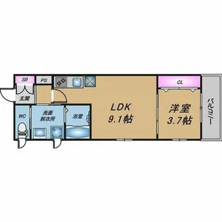 GLAN CASALIA【1階】の間取り