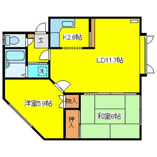 澤マンション【202号室】の間取り
