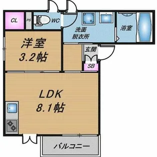 GLAN CASALIA【2階】の間取り