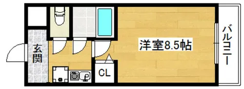 メゾンアイーシャ【8階】の間取り