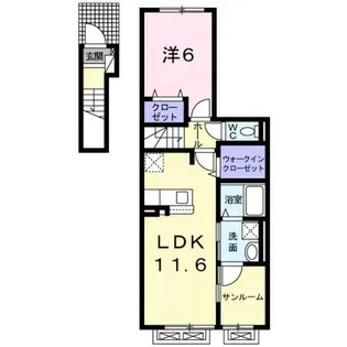 グランデ・オーヴェスト【2階】の間取り