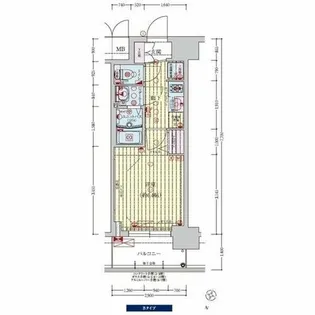 プレサンス新大阪イオリア【6階】の間取り
