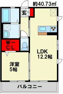 セゾン行橋 A棟【102号室】の間取り