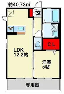 セゾン行橋 A棟【102号室】の間取り