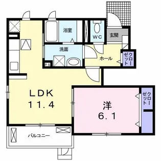 ベル☆デーア 東海【1階】の間取り