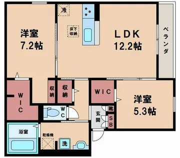 Maison de Espoir万代【3階】の間取り