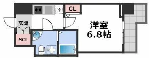 セレニテ難波プリエ【12階】の間取り