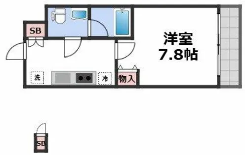 アーデン京町堀ウエスト【2階】の間取り