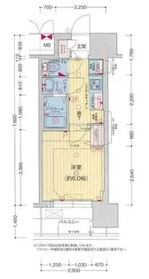 プレサンスドームシティ【406号室】の間取り