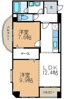 サンコートHANNOKI【403号室】の間取り