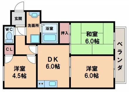 ロワール美章園【2階】の間取り