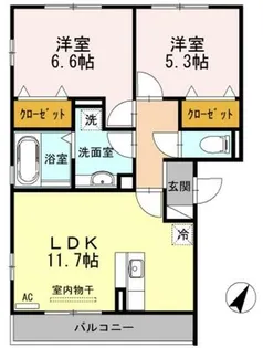 ポラリス【302号室】の間取り