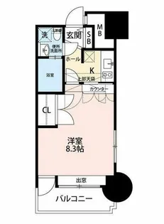 エステートモア別府【9階】の間取り