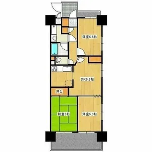 ベル・アーバニティ住吉清水丘【4階】の間取り