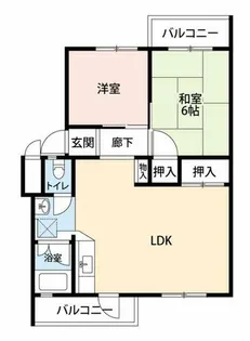 公社賃貸SMALIO 柱本【6-408号室】の間取り