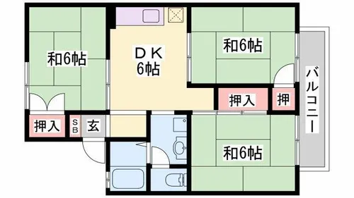 くすの木ハイツII【2階】の間取り