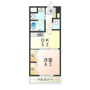 コンフォール平野【5階】の間取り