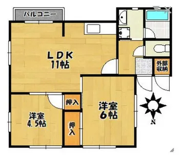 井上ハイツ【201号室】の間取り
