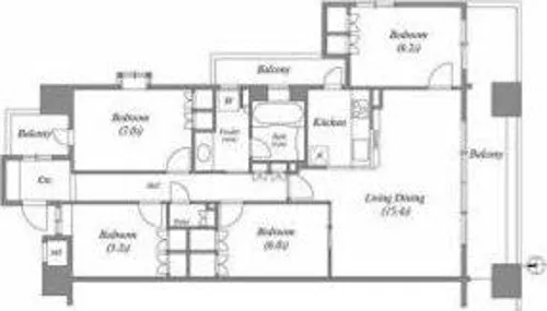 LaSante東白壁【3階】の間取り