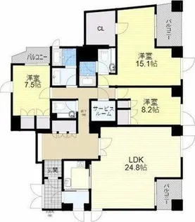 ダイアパレスロイヤル八事【2階】の間取り