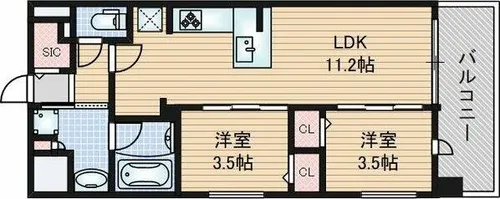プレサンスジェネ上前津【9階】の間取り