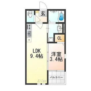 ウィローツリーレジデンス京都伏見【1階】の間取り