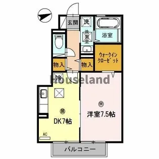 パルテール小雑賀【1階】の間取り