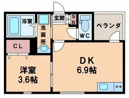 ハーモニーテラス林寺Ⅸ【3階】の間取り