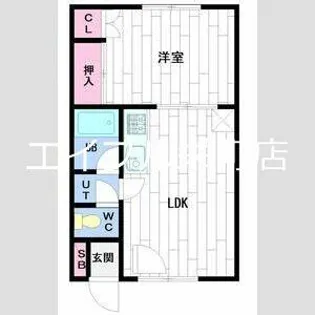 コーポアベニュー【202号室】の間取り