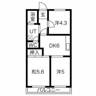 ラ・セーヌ【1階】の間取り