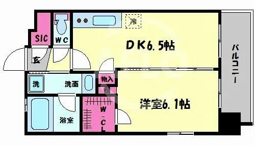エステムコート中之島GATEⅡ【4階】の間取り