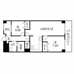 パティオ北加賀屋(北棟)【6階】の間取り