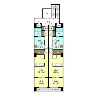 N51 PREMIER 吹上【7階】の間取り