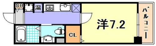 アルファレガロ兵庫【3階】の間取り
