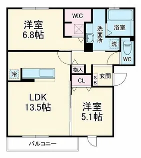 フローラ【1階】の間取り
