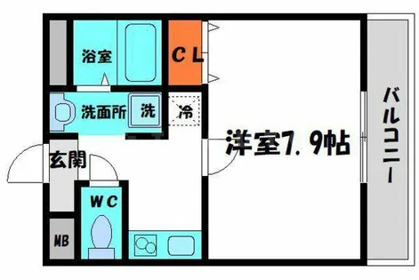 ヴィラナリー太子橋今市【6階】の間取り