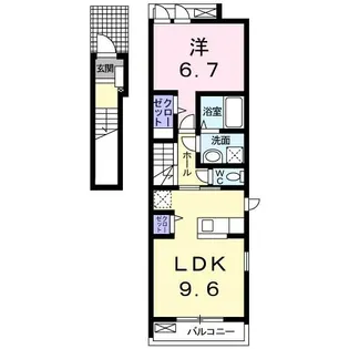 ラ・カーサ・フェリーチェ【2階】の間取り