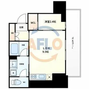 ルフォンプログレ堺筋本町タワーレジデンス【14階】の間取り