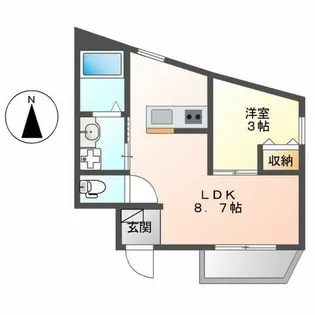 サンレジデンス岩塚【2階】の間取り