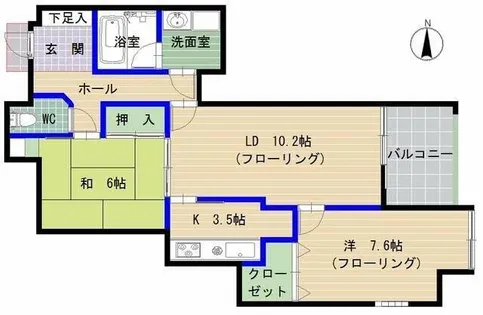 アトモスももち【12階】の間取り