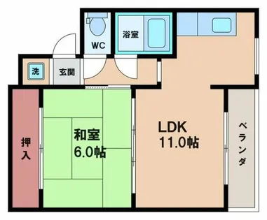 カーサ中田【3階】の間取り