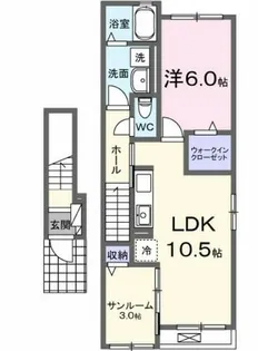 ベル ソレイユ【205号室】の間取り