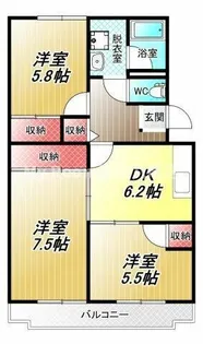 桐朋ハイツ【1階】の間取り