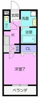 エスポワール井田【202号室】の間取り